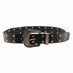 重工复古铆钉腰带女时尚个性高级百搭配牛仔裤2025新款皮带装饰潮