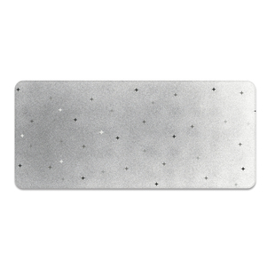 轻奢高级感银灰鼠标垫超大号极简ins风纯色星星渐变加厚定制桌垫