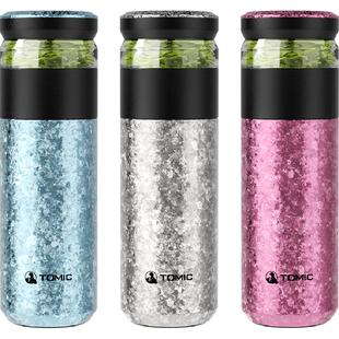 特美刻内外双层纯钛保温杯茶水分离泡茶新款男女大容量钛水杯子