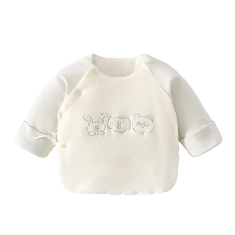 【撤柜专区】品牌专柜  新生婴儿衣服秋季夹棉半背衣宝宝保暖上衣