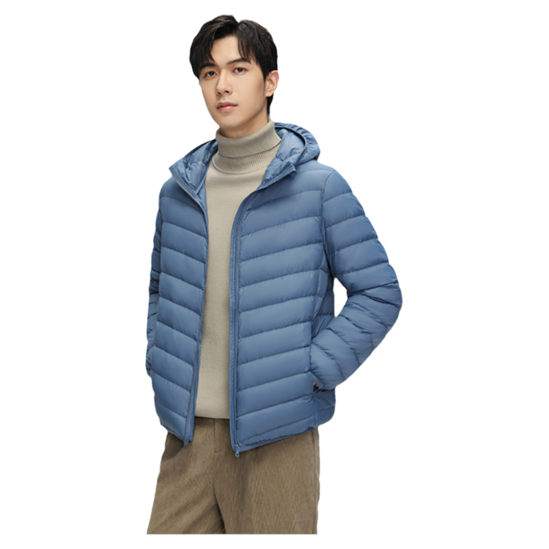 90大朵绒鸭鸭男士薄款羽绒服