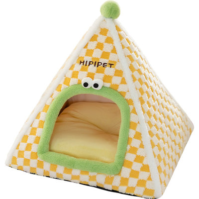 黄色大眼萌帐篷秋冬保暖