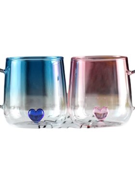 设计感情侣对杯仙女咖啡杯玻璃杯