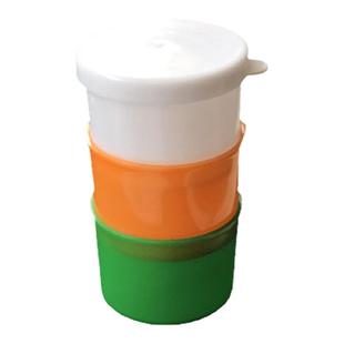 三色服药杯服药盒 小药杯三色杯3只一套带盖一次性早中晚分药杯盒