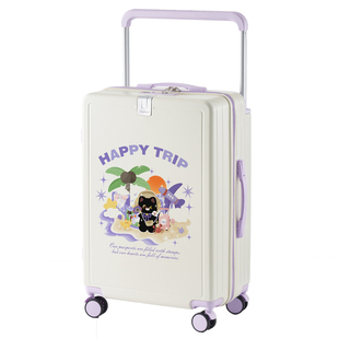 奥蒂雅插画宽拉杆行李箱20寸女卡通高颜值旅行密码箱26寸男大容量
