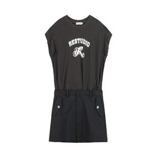 REVAN芮范设计师款休闲风印花短袖连衣裙RM31101356