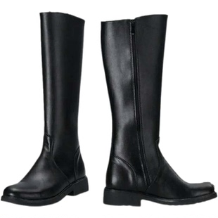 男女皮靴男鞋COSPLAY动漫游戏骑马靴仪仗队长靴马丁靴子加棉高筒