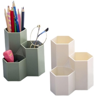 ins风创意办公桌面个性六边形笔筒软装饰品摆件房间床头柜小摆设