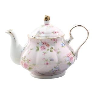 朵花欧式陶瓷咖啡壶意式手冲泡茶壶冷水壶奶茶红茶花茶壶加热底座