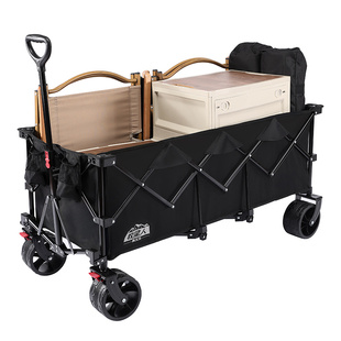 牧星人露营车小推车拉货折叠推车大轮子可承重超大号手推车搬运车