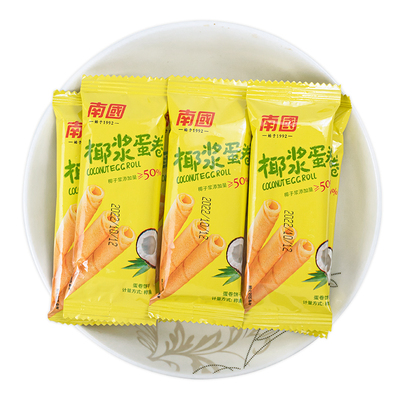 南国椰浆蛋卷散装椰子饼干
