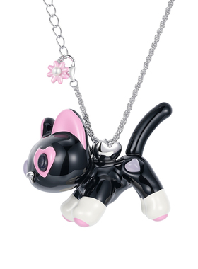 FWISH飞未夕爱心小猫毛衣链女款