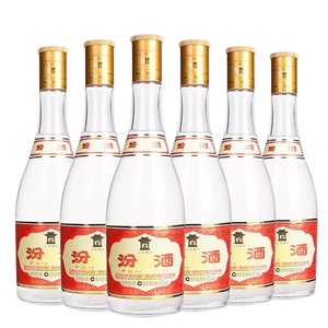 山西杏花村53度黄盖汾酒475ml*6瓶 整箱玻汾国产清香型白酒