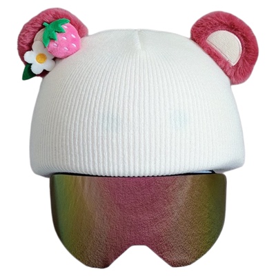 冬季滑雪头盔帽套装饰滑翔伞马术轮滑儿童成人通用头盔罩帽子开口