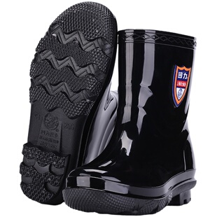 回力加绒雨鞋男加棉水鞋男女士雨靴短筒中筒高筒长筒防水防滑胶鞋