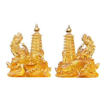 淘运阁祥龙护塔宝懿琉璃摆件2026