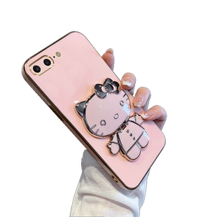 适用苹果8plus手机壳新款iPhone8p防摔全包ip八硅胶i套rplus送钢化膜splus女i带支架款网红可爱士软apple生苹