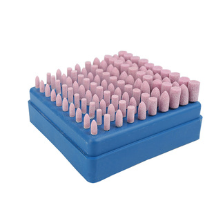 红刚玉砂轮磨头打磨头金属磨具抛光小磨头3mm柄火石仔电磨头套装