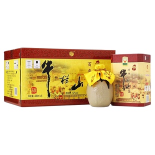 牛栏山二锅头 三牛 百年陈酿52度浓香型白酒400ml*6瓶 整箱礼盒装