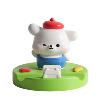 可爱帕恰小狗手机支架办公室桌面装饰好物工位情绪治愈系摆件礼物