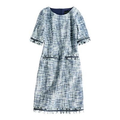 OFFIY小香连衣裙短袖法式