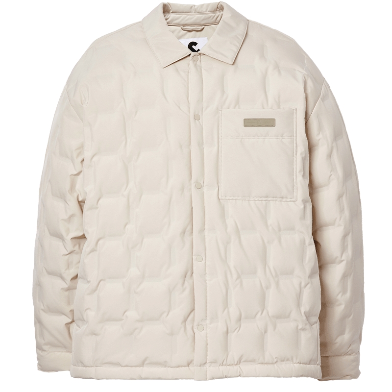 【商场爆款】杰克琼斯男装秋冬新款翻领排骨外套羽绒服225423002