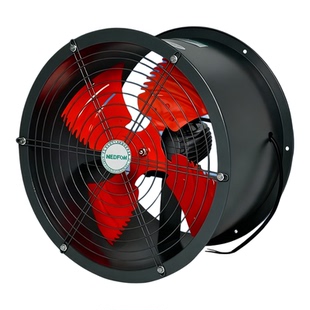绿岛风轴流风机220V380V强力排气管道式工业排风扇圆筒厨房抽风机