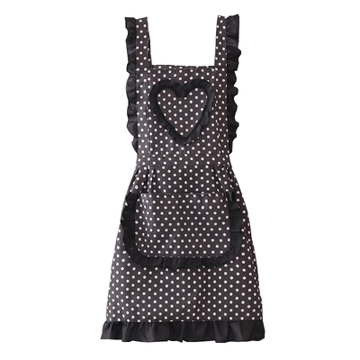 韩版时尚公主围裙女家用厨房做饭可爱围腰新款帆布透气耐磨工作服