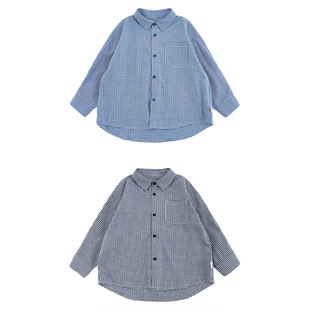 幼悠童装男童格子衬衫儿童长袖衬衣春春秋2026新款男孩宽松秋装潮