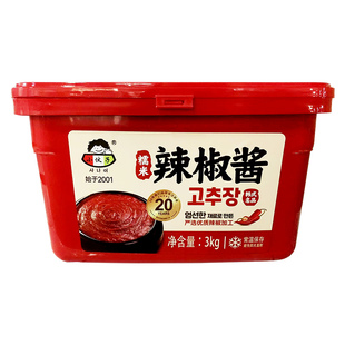 小伙子糯米辣椒酱3kg 韩式石锅拌饭酱甜辣酱炒年糕酱下饭泡菜汤酱