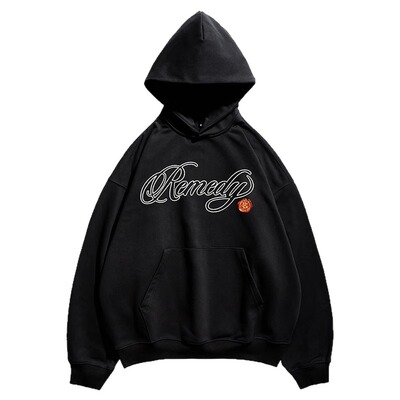 Remedy金属邮戳刺绣连帽卫衣