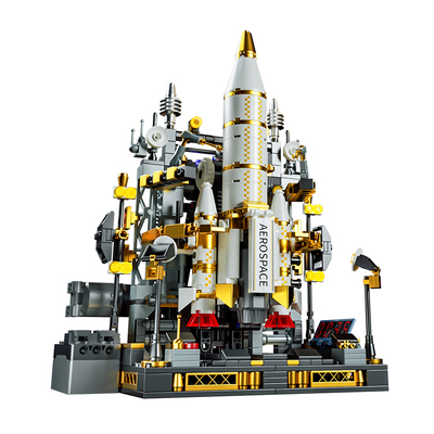 2025新款可升降星际火箭发射基地积木太空空间站益智拼装玩具男孩