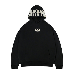 BIPOLAR彩点贴布logo帽衫卫衣美式休闲宽松百搭上衣连帽外套新款