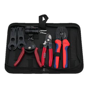 MC4光伏连接器压线钳子LY-2546B隆基接头扳手剥线钳剪线钳工具包
