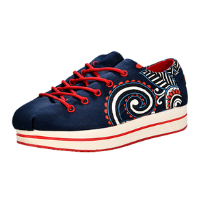 汤姆斯女鞋2026新款春夏厚底增高帆布鞋女学生韩版民族风懒人布鞋