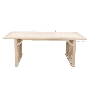 新中式实木书桌禅意画案办公桌国学桌茶桌北榆木家具白茬胚会议桌