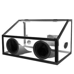 世新打磨防尘箱玉石牙机雕刻电磨台磨机切割抛光透明亚克力防灰罩