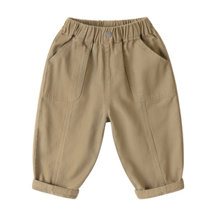 右欧男童休闲长裤2026春季新款工装裤童装儿童宝宝早春男孩裤子潮
