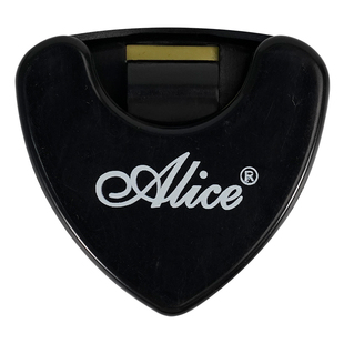 爱丽丝吉他拨片盒电吉他木民谣吉它收纳带背胶琴头拨片夹子配件