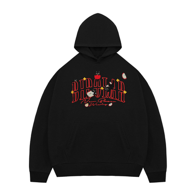 BIPOLAR苹果猫连帽卫衣