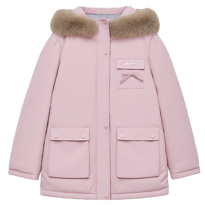 DM100大码百分百女装微胖mm石墨烯正肩三防短款加厚羽绒服派克服