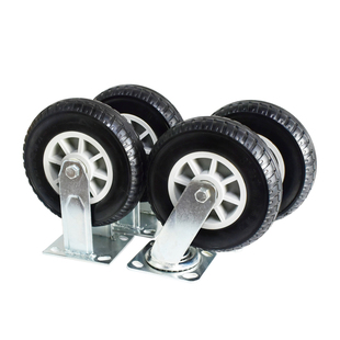 万向轮橡胶脚轮拖车重型工业平板车推车拖车万向轮子轻音耐磨脚轮