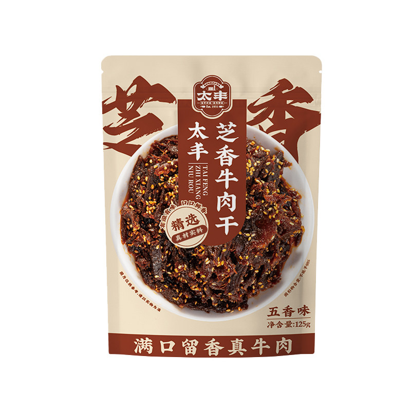 太丰食品芝香牛肉干香辣零食125g