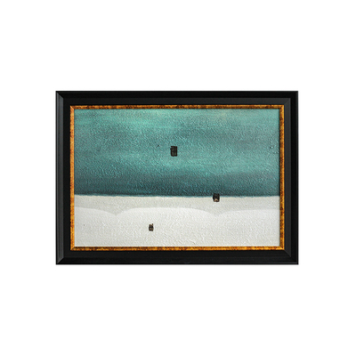 葡萄牙白沙滩手绘油画宁静挂画