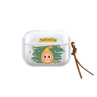 适用airpodspro3保护套苹果新款3代星星人耳机壳airpods4透明airpodspro2代ipods外壳防摔pro二三代可爱创意