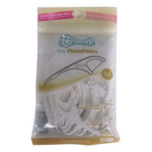 cleanpik超细滑牙线棒不易断线50支不易起毛4件包邮