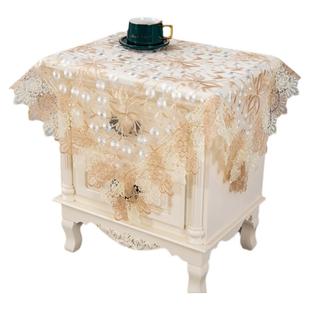 水溶边镂空床头柜盖巾电饭煲微波炉茶吧机多功能防尘盖布蕾丝盖巾