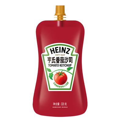亨氏番茄沙司立袋装家用番茄酱汉堡水果蔬菜沙拉酱手抓饼番茄酱料