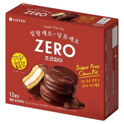 韩国乐天无砂糖奶油巧克力派蛋糕