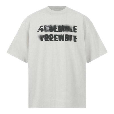 纯棉短袖洗水磨破做旧印花T恤